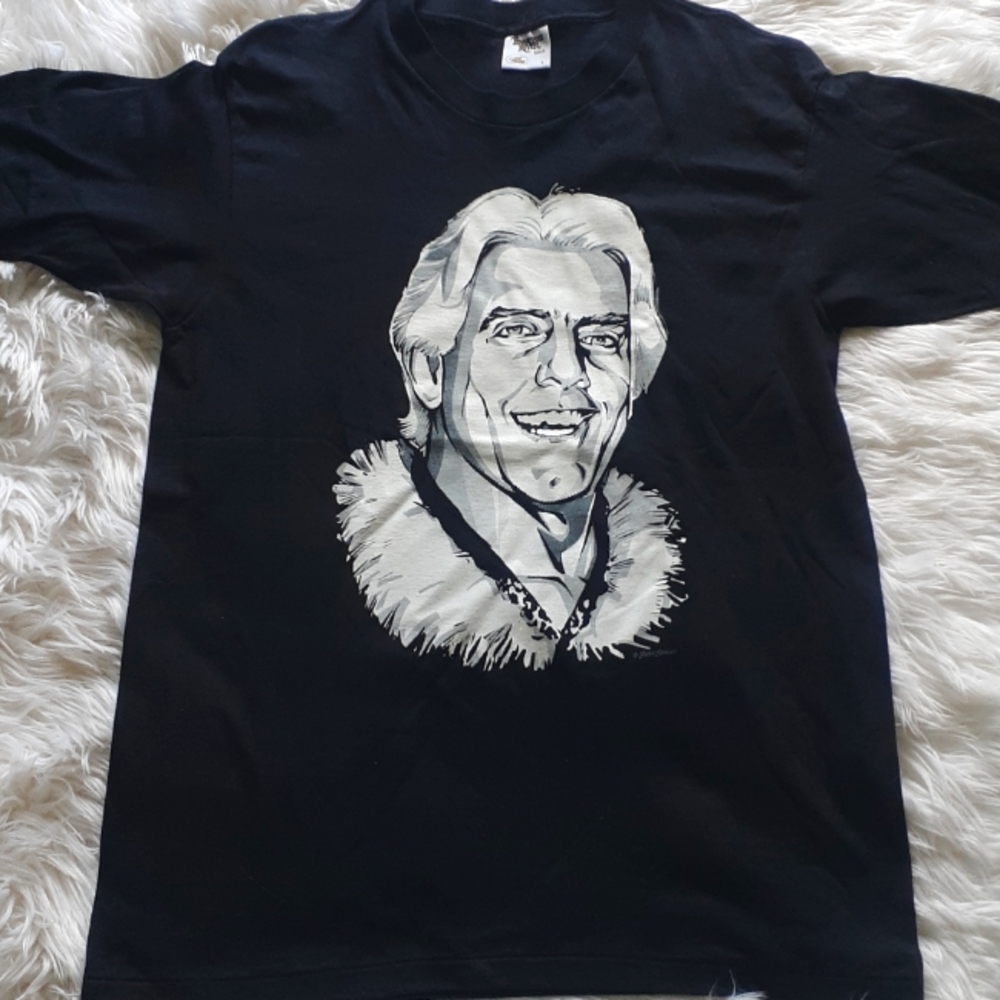 Vtg Ric Flair WCW Wrestling Black Shirt Size Large